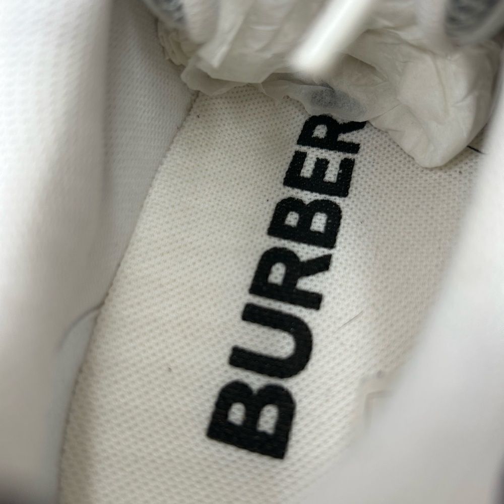Men’s Burberry logo print trainer sneakers size 8, made in Italy - Picture 8 of 10